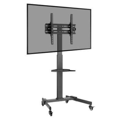 ProperAV Portable Tilting 32 - 55\ TV Trolley Stand - Black