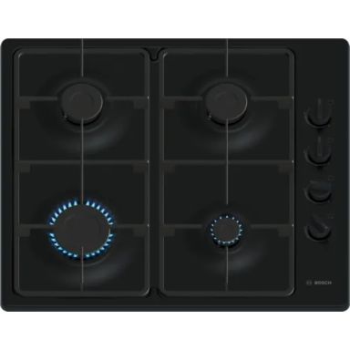 Bosch Serie 2 PBP6B6K60 hob Black Built-in 60 cm Gas 4 zone(s)
