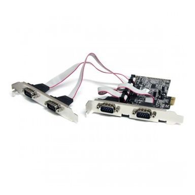 StarTech.com 4 Port Native PCI Express RS232 Serial Adapter Card with 16550 UART
