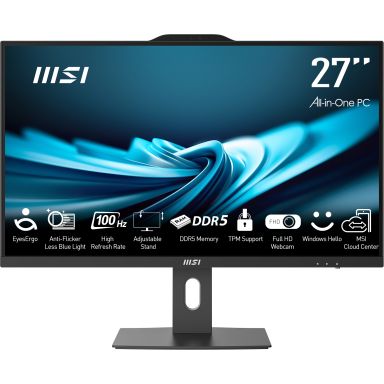 MSI Pro AP272P 14M Intel Core i7 14700 All in One PC Barebone, (NO RAM, NO Storage, NO OS), 27 Inch IPS Screen/UHD Graphics/Type-C/USB/LAN/HDMI/DP/WiFi 6E/BT 5.3/VESA
