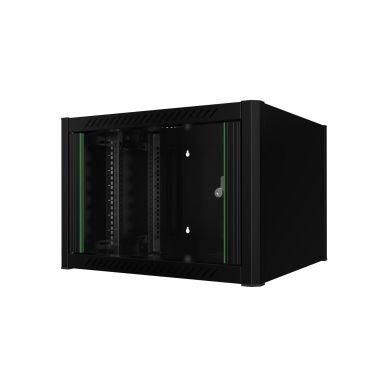 Lanview RWM07U56BL rack cabinet 7U Wall mounted rack Black