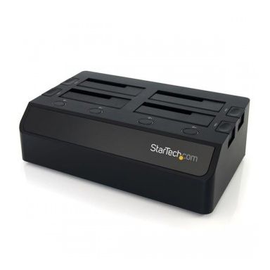 StarTech.com USB 3.0 to 4-Bay SATA 6Gbps Hard Drive Docking Station w/ UASP & Dual Fans - 2.5/3.5in SSD / HDD Dock