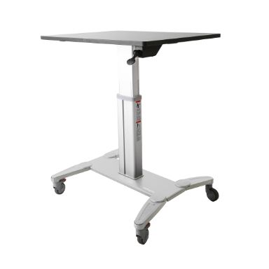 StarTech.com Mobile Standing Desk - Portable Sit Stand Ergonomic Height Adjustable Cart on Wheels - 