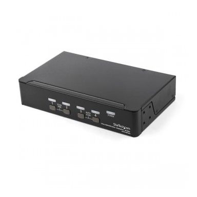 StarTech.com 4 Port DisplayPort KVM Switch - 4K 60Hz - Single Display - Dual Port UHD DP 1.2 USB KVM Switch with Integrated USB 2.0 Hub & Audio - Dell, HP, Apple, Lenovo - Compliant