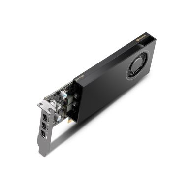 PNY RTXA400 Professional Graphics Card, 4GB DDR6, 4 miniDP 1.4, 768 CUDA Cores, Low Profile (Bracket Included), OEM (Brown Box)