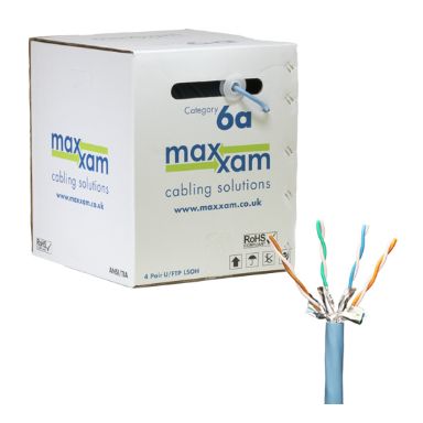 Cablenet Cat6a Ice Blue U/FTP LSOH 23AWG Solid CPR B2ca Cable 305m Reel in Box