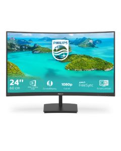 PHILIPS 241E1SCA Full HD 24" Curved VA LCD Monitor - Black