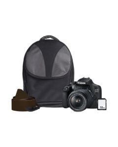 Canon EOS 2000D Camera Kit inc 18-55mm IS Lens, 32GB Lens, DSLR Bag & Neck Strap