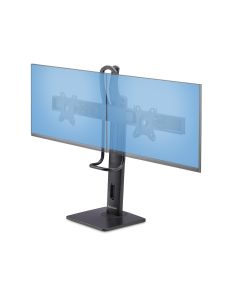 StarTech.com Crossbar Dual Monitor Desk Stand For Double 27-inch Screens, VESA Mount 75x75/100x100, 