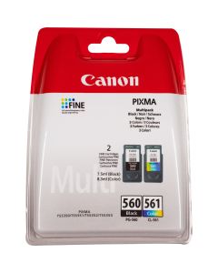 Canon 3713C006/PG-560+CL-561 Printhead cartridge multi pack black + color 7,5ml + 8,3ml Pack=2 for Canon Pixma TS 5350