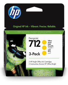 HP 3ED79A/712 Ink cartridge yellow multi pack 29ml Pack=3 for HP DesignJet T 200