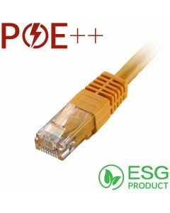 Cablenet 2m Cat6 RJ45 Yellow U/UTP PVC 24AWG Flush Moulded Booted Patch Lead (PK 100)