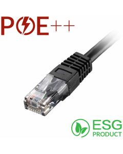 Cablenet 3m Cat6 RJ45 Black U/UTP PVC 24AWG Flush Moulded Booted Patch Lead (PK 100)
