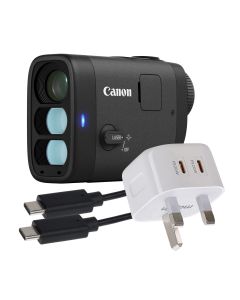 Canon PowerShot Golf Laser Rangefinder wit Built-in Camera + Charging Cable Plug