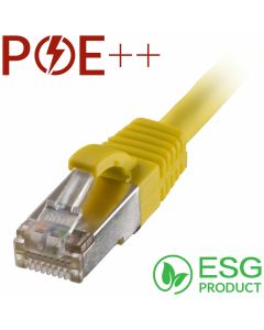 Cablenet 2m Cat6a RJ45 Yellow S/FTP LSOH 26AWG Snagless Booted Patch Lead (PK 100)