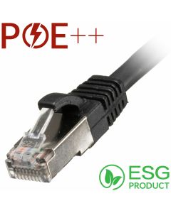 Cablenet 3m Cat6a RJ45 Black S/FTP LSOH 26AWG Snagless Booted Patch Lead (PK 100)