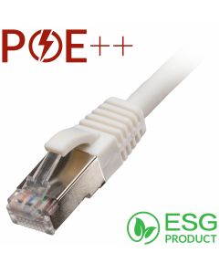 Cablenet 2m Cat6a RJ45 White S/FTP LSOH 26AWG Snagless Booted Patch Lead (PK 100)