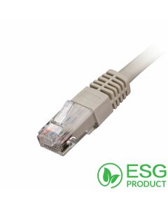 Cablenet 3m Cat5e RJ45 Grey U/UTP PVC 24AWG Flush Moulded Booted Patch Lead (PK 100)