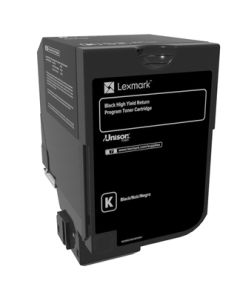 Lexmark 74C2HK0 Toner-kit black return program, 20K pages ISO/IEC 19798 for Lexmark CS 720/725