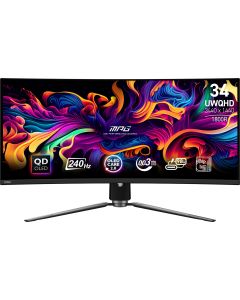 MSI MPG 341CQPX QD-OLED computer monitor 86.4 cm (34") 3440 x 1440 pixels UltraWide Quad HD QDOLED Black