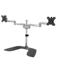 StarTech.com Dual Monitor Stand - Ergonomic Desktop Monitor Stand for up to 32" VESA Displays - Free
