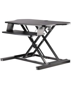 Startech.Com Corner Sit Stand Desk Converter With Keyboard Tray Workstation Monitors