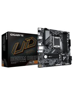 Gigabyte B650M D3HP Motherboard - Supports AMD Ryzen 7000 CPUs, 15+2+2 Phases Digital VRM, up to 7600MHz DDR5 (OC), 2xPCIe 4.0 M2, 2.5GbE LAN, USB 3.2 Gen 1