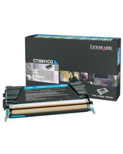 Lexmark C736H1CG Toner-kit cyan return program, 10K pages ISO/IEC 19798 for Lexmark C 736