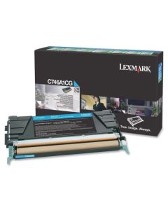 Lexmark C746A1CG Toner cartridge cyan return program, 7K pages ISO/IEC 19798 for Lexmark C 746/748
