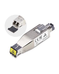 StarTech.com Gigabit Fiber to RJ45 Ethernet Media Converter Dongle, Optical Singlemode 10km/Multimod