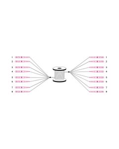Digitus Pre-assembled Fiberglass Universal Breakout Cable, Multi Mode OM4, 8 Fibers, LC/UPC - LC/UPC