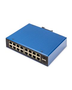 Digitus Industrial 16+2 port L2 managed Gigabit Ethernet PoE switch