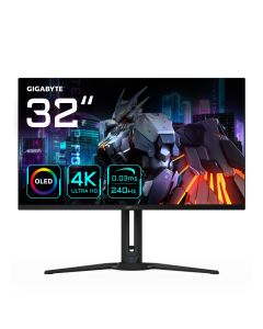 GIGABYTE AORUS FO32U2 32” OLED Gaming Monitor - 3840 x 2160(UHD), 240Hz, 0.03ms, KVM, 250 cd/m2, FreeSync Premium Pro, DisplayHDR True Black 400, HDMI 2.1