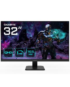 GIGABYTE GS32Q 31.5 QHD Gaming Monitor - 2560 x 1440, 165Hz, 1ms, 300 cd/m², FreeSync Premium, HDR Ready, HDMI 2.0, Displayport 1.4