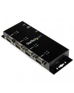 StarTech.com 4 Port USB to DB9 RS232 Serial Adapter Hub ï¿½ï¿½ Industrial DIN Rail and Wall Mountable