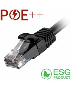 Cablenet 2m Cat6 RJ45 Black U/UTP LSOH 24AWG Snagless Booted Patch Lead (PK 100)