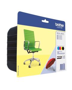Brother LC-229XLVALBPDR Ink cartridge multi pack Bk,C,M,Y Blister with security 2400pg + 3x1200pg Pack=4 for Brother MFC-J 5320