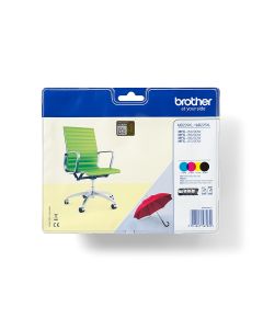 Brother LC-229XLVALBPDR Ink cartridge multi pack Bk,C,M,Y Blister with security 2400pg + 3x1200pg Pack=4 for Brother MFC-J 5320