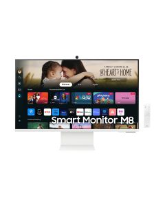 Samsung 32" M80D UHD White Smart Monitor with Speakers and Remote