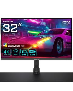 GIGABYTE M32U 31.5" 4K UHD Arm Edition Gaming Monitor - 3840 x 2160, 144Hz, 1ms, 350 cd/m², FreeSync Premium Pro, Display HDR400, HDMI 2.1, Displayport 1.4