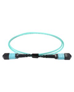 Cablenet 50m OM4 MPO (F) to MPO (F) Female 12F Aqua Trunk Cable Method B