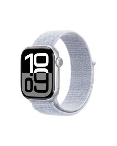 Apple Watch Series 10 GPS 42mm Silver Aluminium Case with Blue Cloud Sport Loop