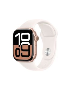 Apple Watch Series 10 GPS 42mm Rose Gold Aluminium Case with Light Blush Sport Band - M/L