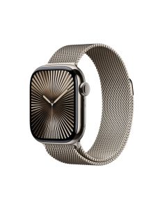 Apple Watch Series 10 GPS + Cellular 42mm Natural Titanium Case with Natural Milanese Loop