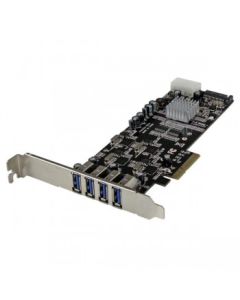 StarTech.com 4 Port PCI Express (PCIe) SuperSpeed USB 3.0 Card Adapter w/ 4 Dedicated 5Gbps Channels - UASP - SATA / LP4 Power