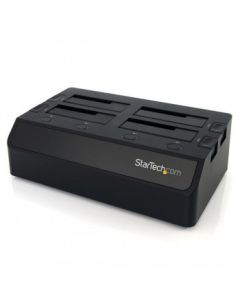 StarTech.com USB 3.0 to 4-Bay SATA 6Gbps Hard Drive Docking Station w/ UASP & Dual Fans - 2.5/3.5in SSD / HDD Dock
