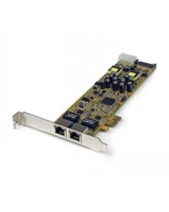 StarTech.com Dual Port PCI Express Gigabit Ethernet PCIe Network Card Adapter - PoE/PSE