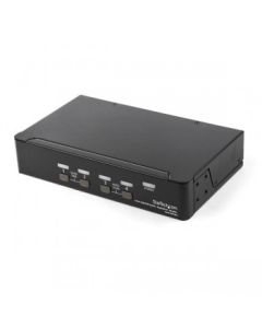 StarTech.com 4 Port DisplayPort KVM Switch - 4K 60Hz - Single Display - Dual Port UHD DP 1.2 USB KVM Switch with Integrated USB 2.0 Hub & Audio - Dell, HP, Apple, Lenovo - Compliant
