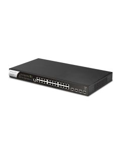 DrayTek VigorSwitch P2282x L2+ Managed 24-Port Gigabit PoE Switch with 4 x 10GbE SFP+ Ports and Power Backup Input