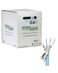 Cablenet Cat6a Ice Blue F/FTP LSOH 23AWG Solid CPR B2ca Cable 305m Reel in Box